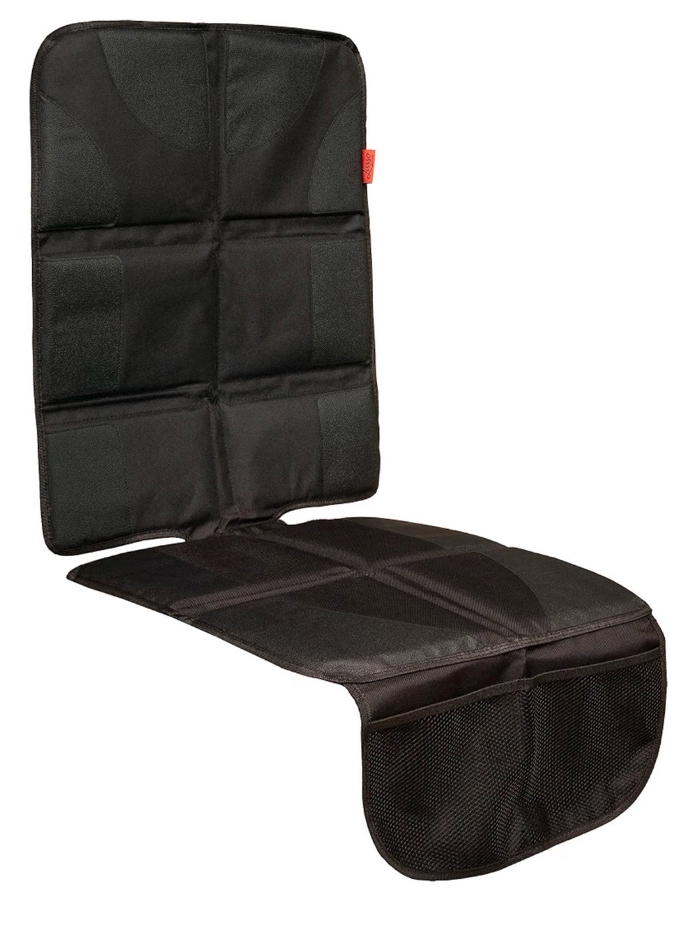 Lusso Gear Car Seat Protector For Baby Seat Thick Padding 2 Mesh Pockets Black -